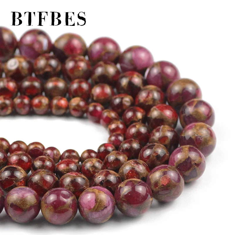 Бусины BTFBES из натурального красного золота в непальском стиле незакрепленные