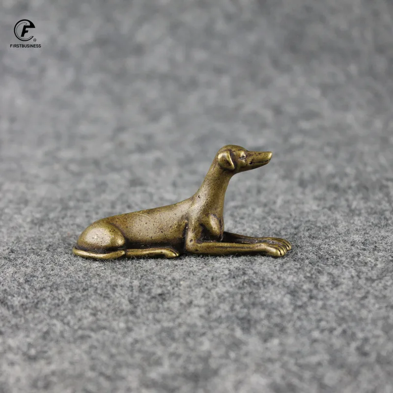 Античная бронзовая статуэтка для собачьего чая домашнего питомца из твердой