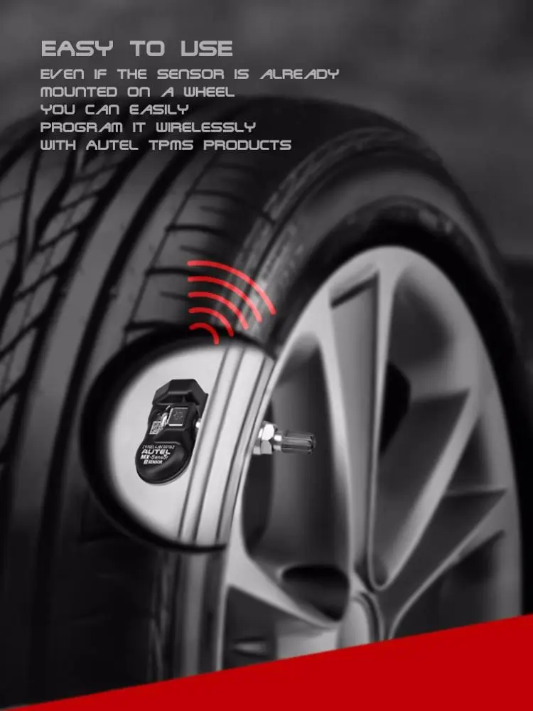 

4pcs Autel Mx Sensor 433mhz/315mhz Tyre Pressure Sensor Set Metal Head Programmable Relearn Tire Pressure TPMS Mx-Sensor