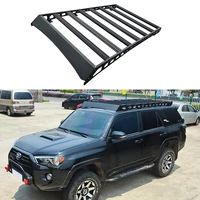 Full Length Roof Rack For Toyota 4RUNNER 2010-2022 Non-Drilling Aluminum Cargo Basket With Wind Deflector Powder Coated Rack
