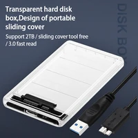 2 5 inch portable hard drive case serial port sata drive to usb 3 0 hard drive case transparent hard drive external enclosure