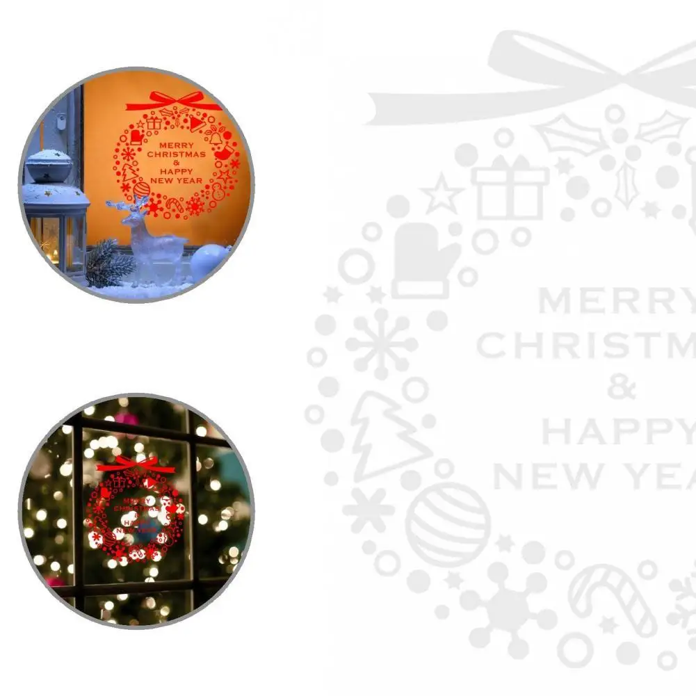 

Useful Glass Sticker Easy to Remove Long Lasting Christmas Window Garland Stickers Decor Garland Sticker Wall Sticker