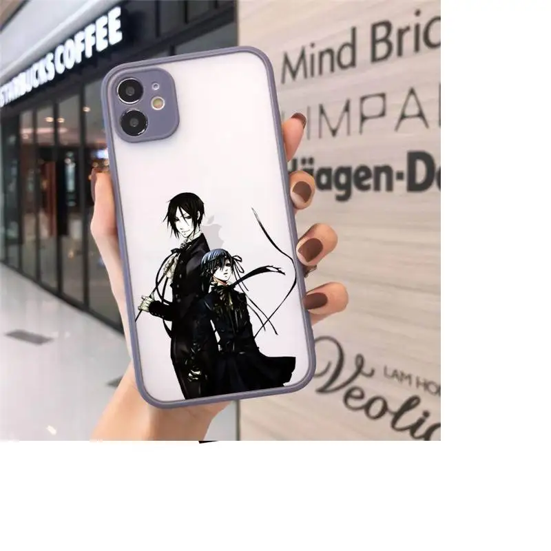 

Black Butler Japan anime Phone Cases matte transparent For iphone 7 8 11 12 plus mini x xs xr pro max cover