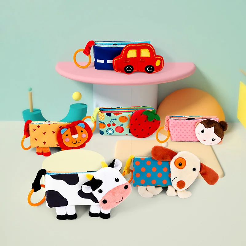 

Cloth Books for Babies Premium Quality Soft Books Touch Feel Crinkle Pets Toys Fruit Cloth Books for Early Children Development