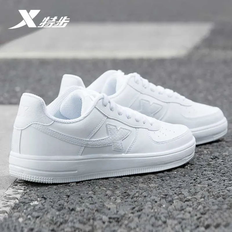 XTEP Women's shoes board shoes 2021 autumn shoes white casual shoes men's shoes sports board shoes small white shoes