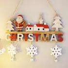 Рождественские украшения, креативные Рождественские Подвески для семейного ресторана, рождественские деревянные подвесные двери, рождественские подарки сделай сам U3