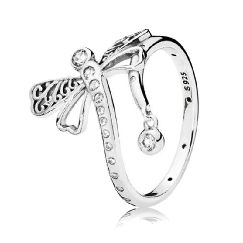 

Original 925 Sterling Silver Pan Ring New Dream Dragonfly Pan Ring For Women Wedding Party Gift Fashion Jewelry