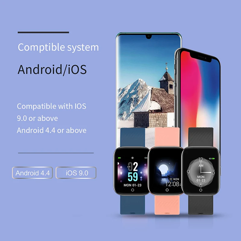 Новые смарт-часы для мужчин и женщин спортивные пульсометр IP68 Водонепроницаемые Смарт-часы напоминание о звонке спортивные часы для Android IOS