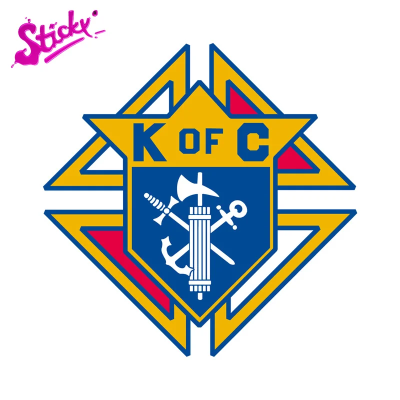 

STICKY Knights of Columbus K of C Vinyl Signs Car Sticker Decal Decor Motorcycle Off-road Laptop Trunk Guitar Vinyl Sticker
