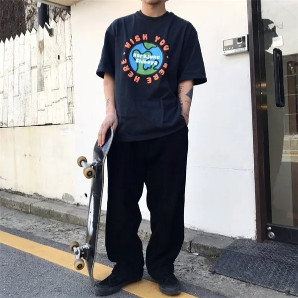 

Unisex Harajuku Shibuya T-Shirt Japanese Fashion 90s Kawaii Aesthetic Tee Stree Style Top