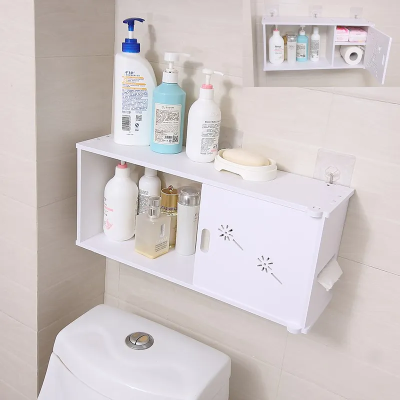 Настенная полка для ванной туалетного столика водонепроницаемая рулон бумаги