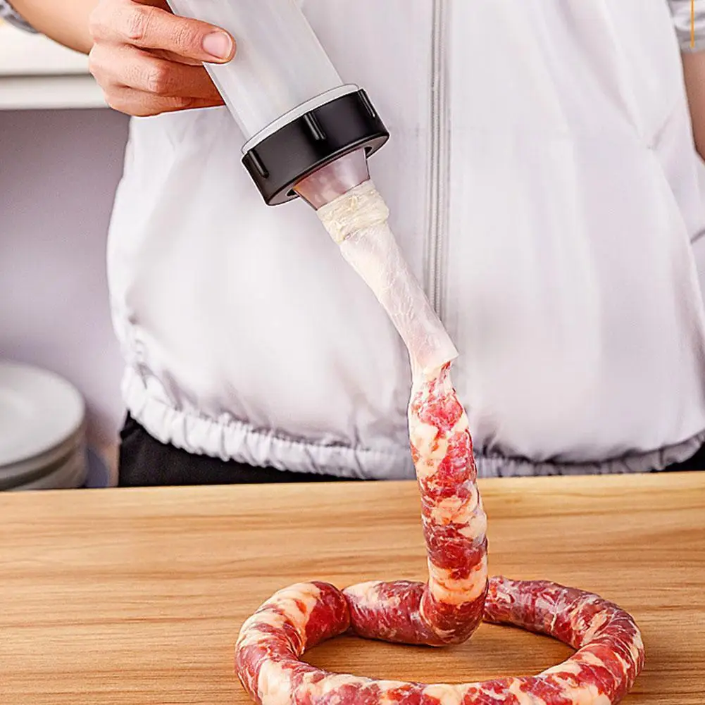 

Fast Shipping Manual Sausage Meat Fillers Machine For Sausage Filler Hand Operated Meat Funnel Nozzle Machines Sausage Stuf T3R3