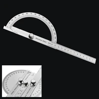 150mm stainless steel 180 degree protractor angle gauge measuring ruler machinist tool carpentry ruler goniometer