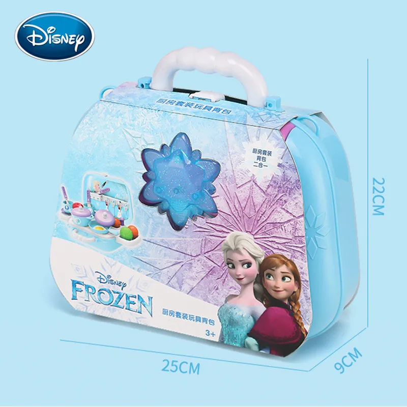 Disney Frozen Romance Kitchen Cutlery Toy Backpack Child Play House Girl Simulation Beauty Makeup Toy Tool Set