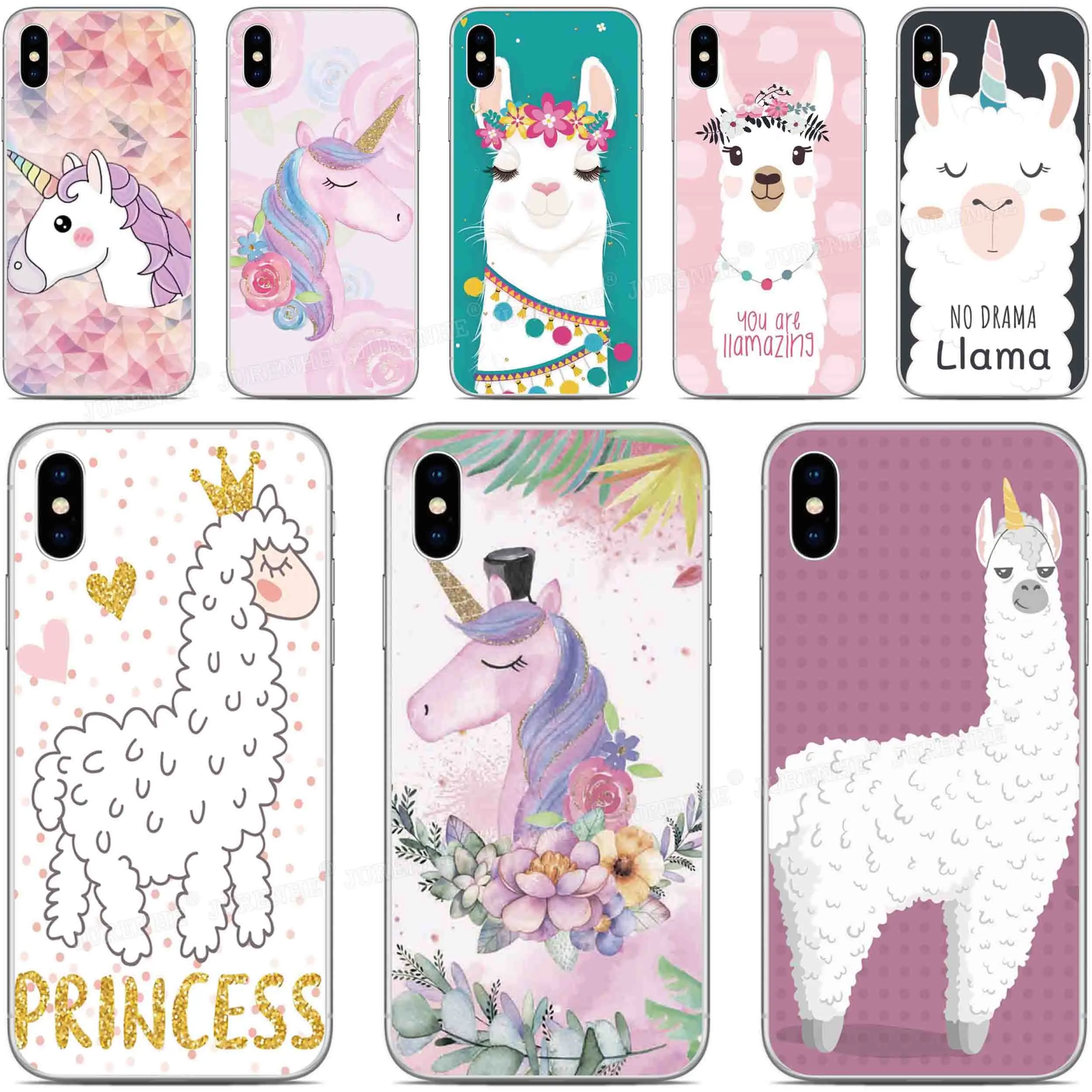 

Llama Unicorn Phone Case For UMIDIGI Bison GT A7S A3X A3S A3 A5 S3 A7 S5 A9 Pro F2 F1 Play Power 3 X One TPU Soft Cover