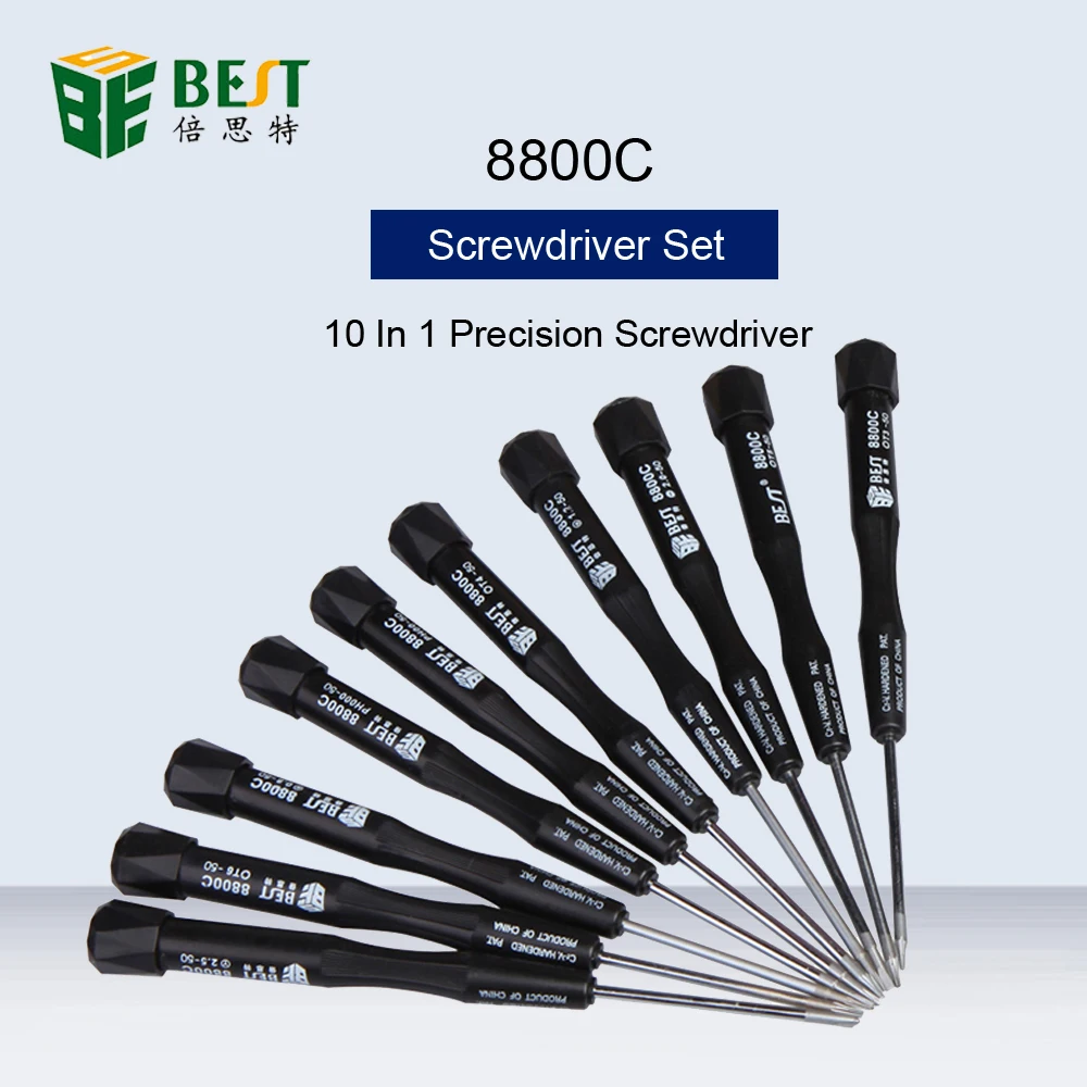 BST 8800C 10 в 1 Прецизионная отвертка P2 P5 5 Pentalobe Y 2 три крыла PH00 PH000 T3 T4 T5 T6 для ремонта