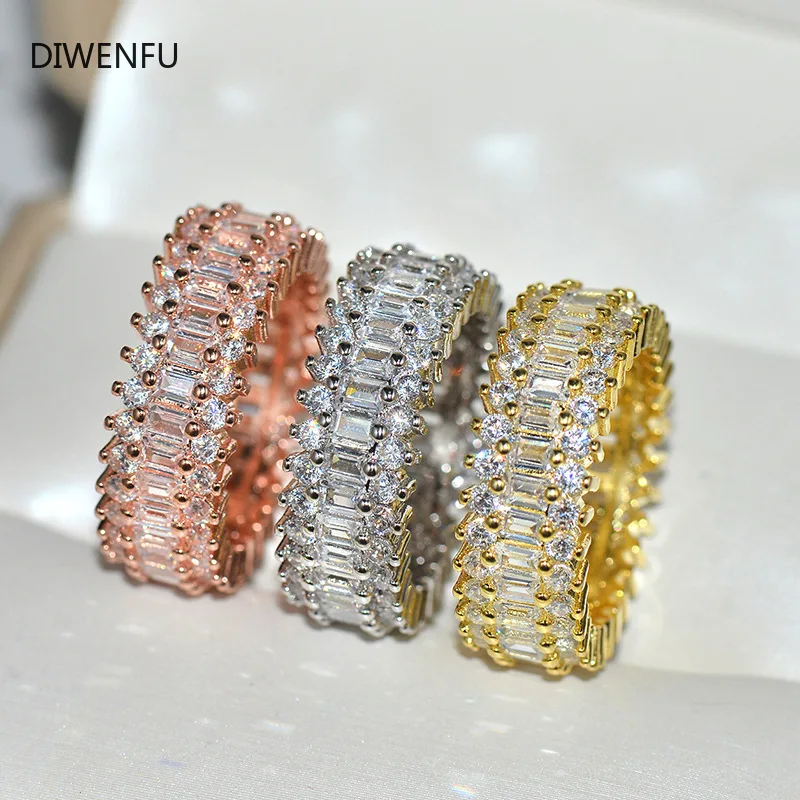 

Yellow Gold Filled Ring for Women Anillos Engagement Diamond Wedding Ring Band Women Diamond Rose Gold Filled Ring for Jewelry