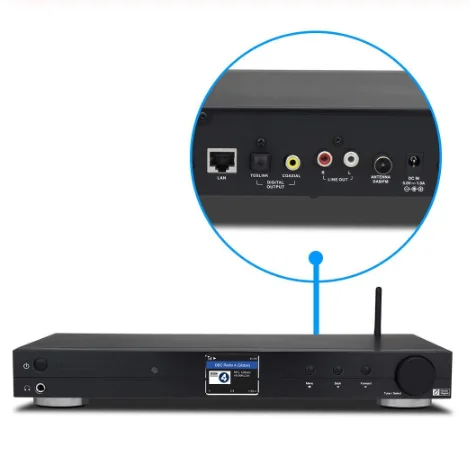 

Ocean Digital WR10 WiFi/DAB+/FM/UPnP/DLNA Internet BT Ethernet Radio RJ45 6.35mm Line Out 1U Chassis case 430mm with Blue-tooth