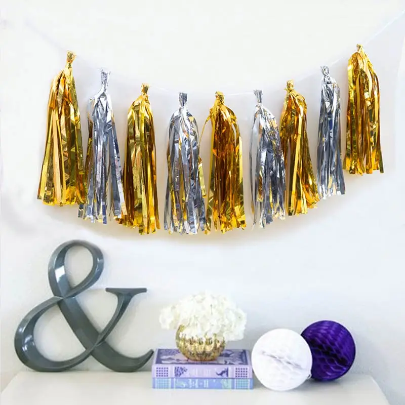 10 шт./компл. бумажные гирлянды с кисточками|Украшения своими руками для