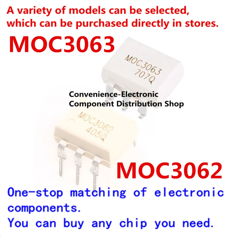 

10PCS/Pack MOC3062 MOC3063 package DIP-6 SMD photoelectric coupler IC