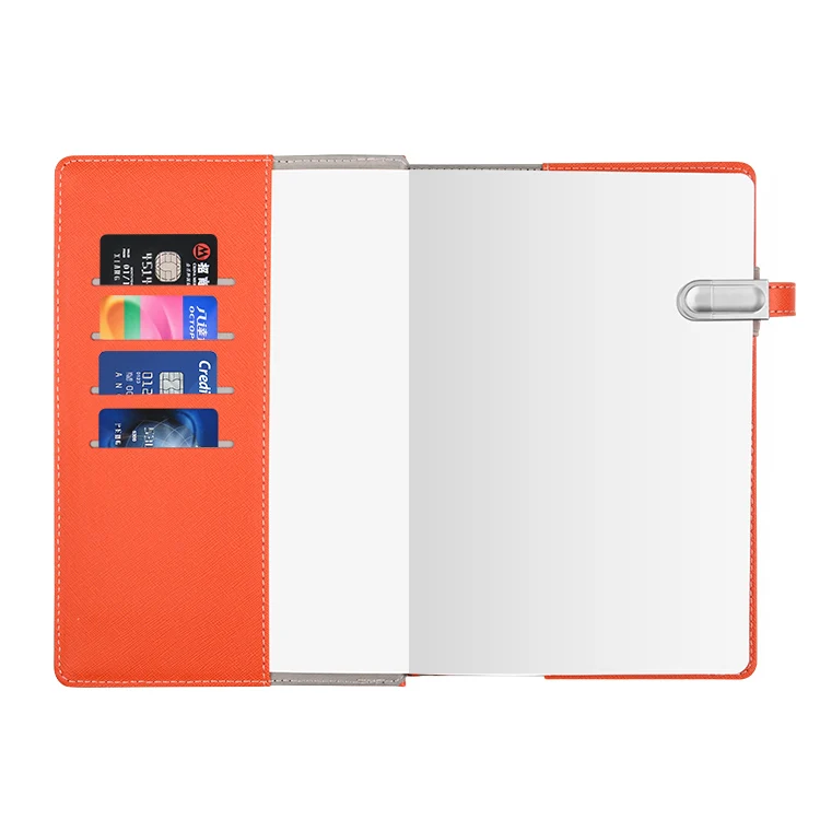 

A5 Leather Notebook Cover With Led Display USB Flash Drive and Wireless Charger