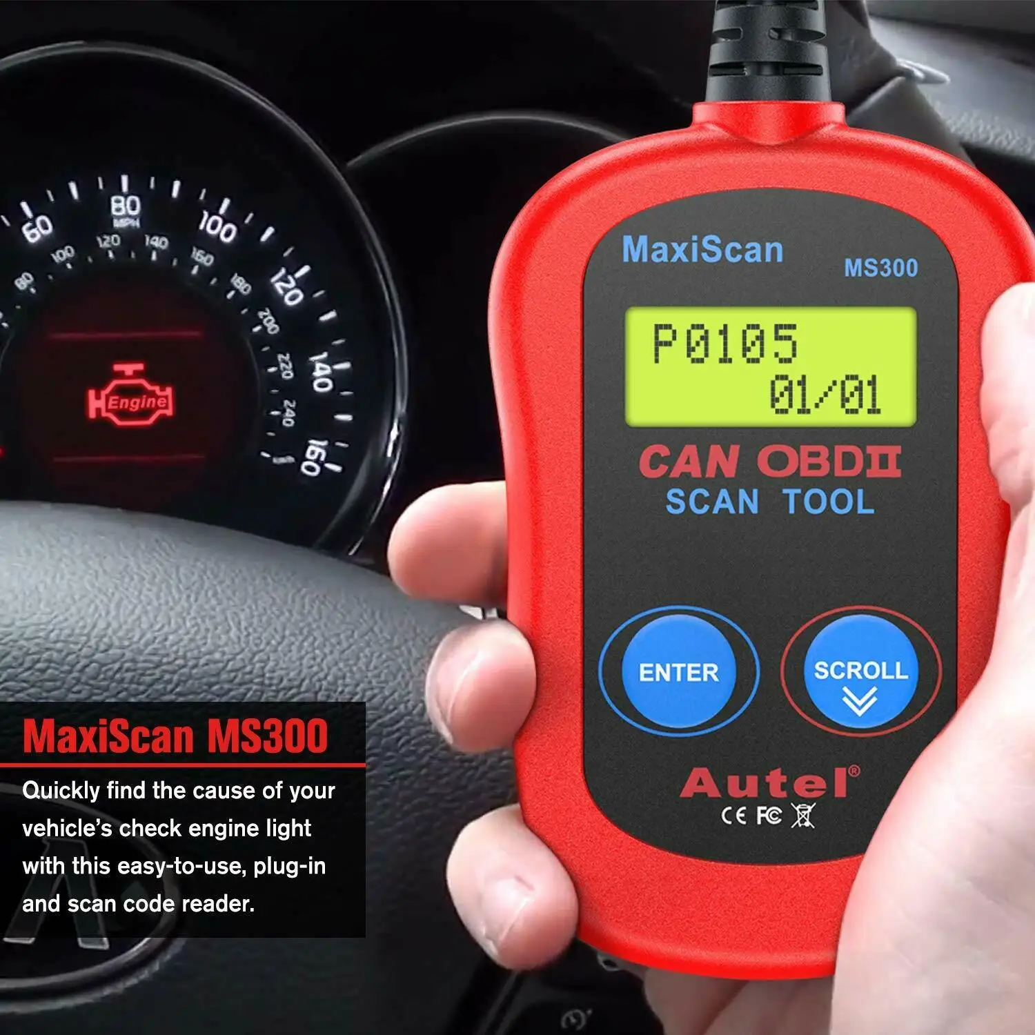 

Autel MaxiScan MS300 OBD2 Car Accessories Diagnostic Vehicle Scan Scanner Automotive Scanner in Portuguese Brazil