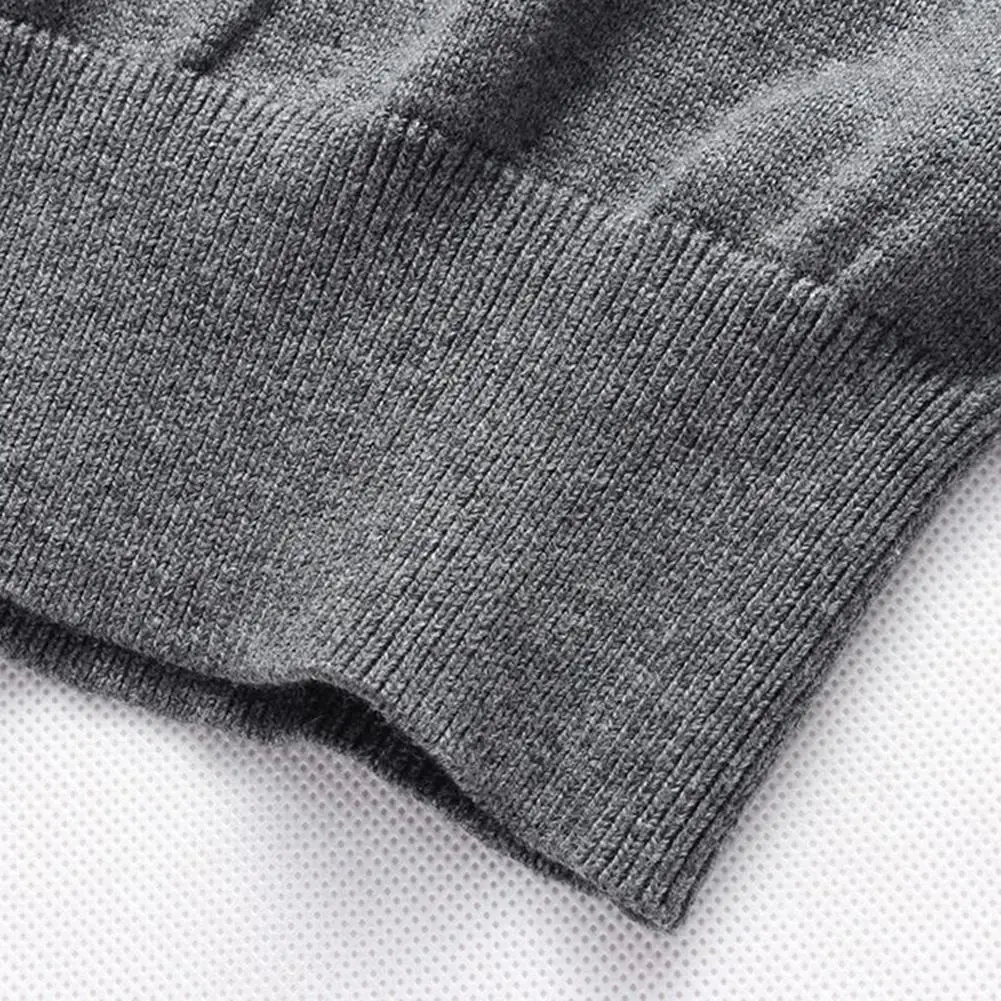 Chic Men Pullovers Color Block O Neck Long Sleeve Slim- Fit Pullover Blouse Knitted Sweater