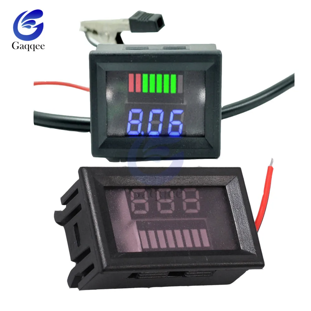 12 V-48 VCar свинцово-кислотный Батарея Ёмкость тестер Индикатор уровня Батарея тестер литиевая измеритель емкости аккумулятора светодиодный тестер Дисплей