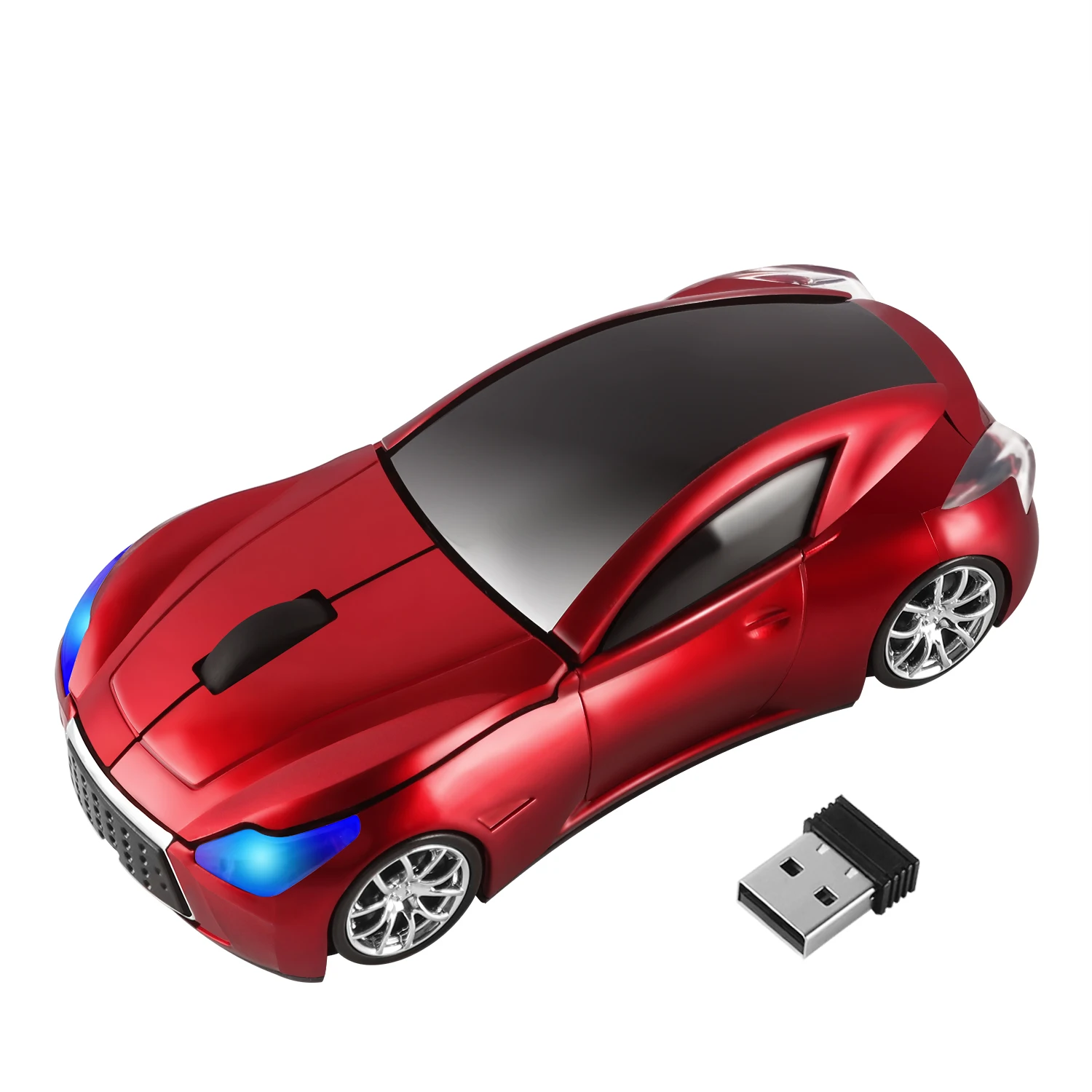 Беспроводная компьютерная мышь в форме автомобиля мини 3D эргономичная