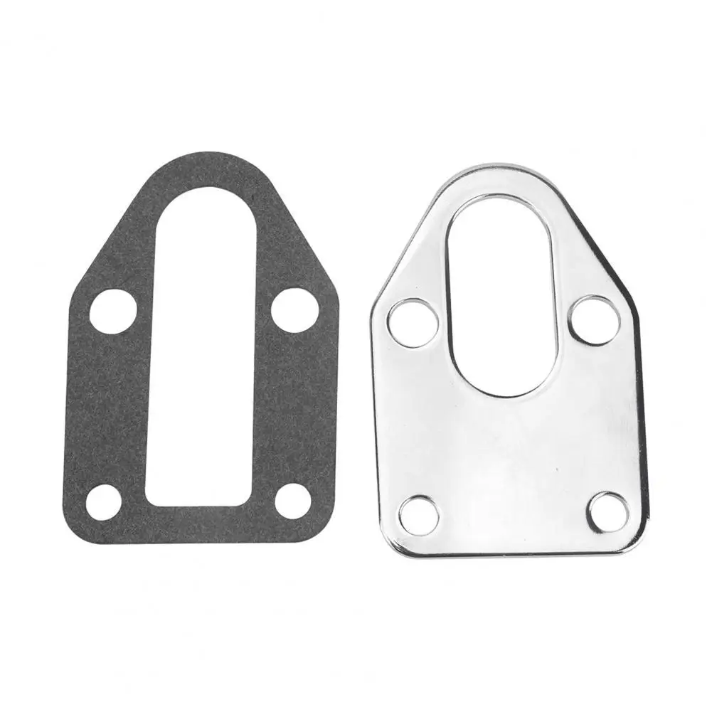 

80%HOT High Hardness with Gasket Stainless Steel SBC Fuel Pump Mounting Plate for Chevy 283 305 327 350 383 400