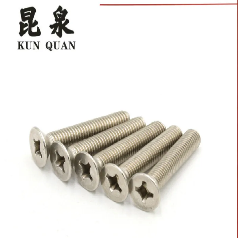 100 шт./компл. 201 крестообразный потайной шлиц головка крепежный винт нержавеющая