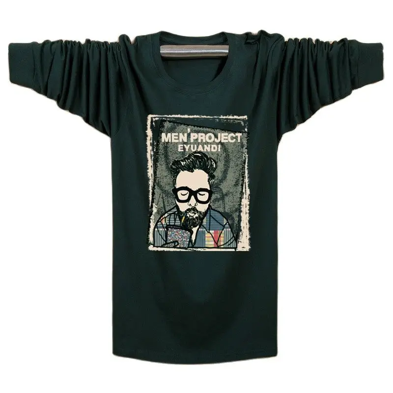 Очки для мужчин футболка размера плюс свободная из хлопка длинные аниме одежда в