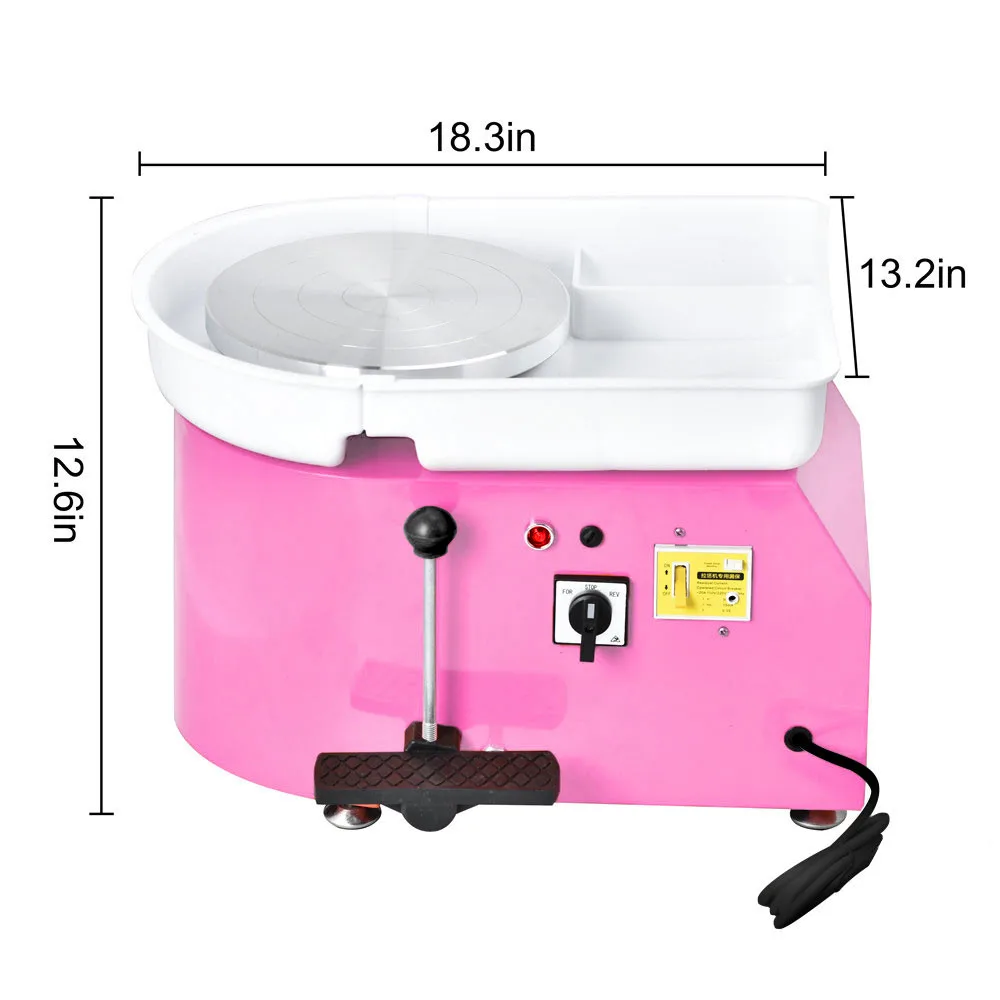 

Electric Pottery Wheel Machine 350W DIY Art Craft Clay Tool Adjustable Feet Lever Pedal Ceramic Pottery Wheel Kids Teaching Aids