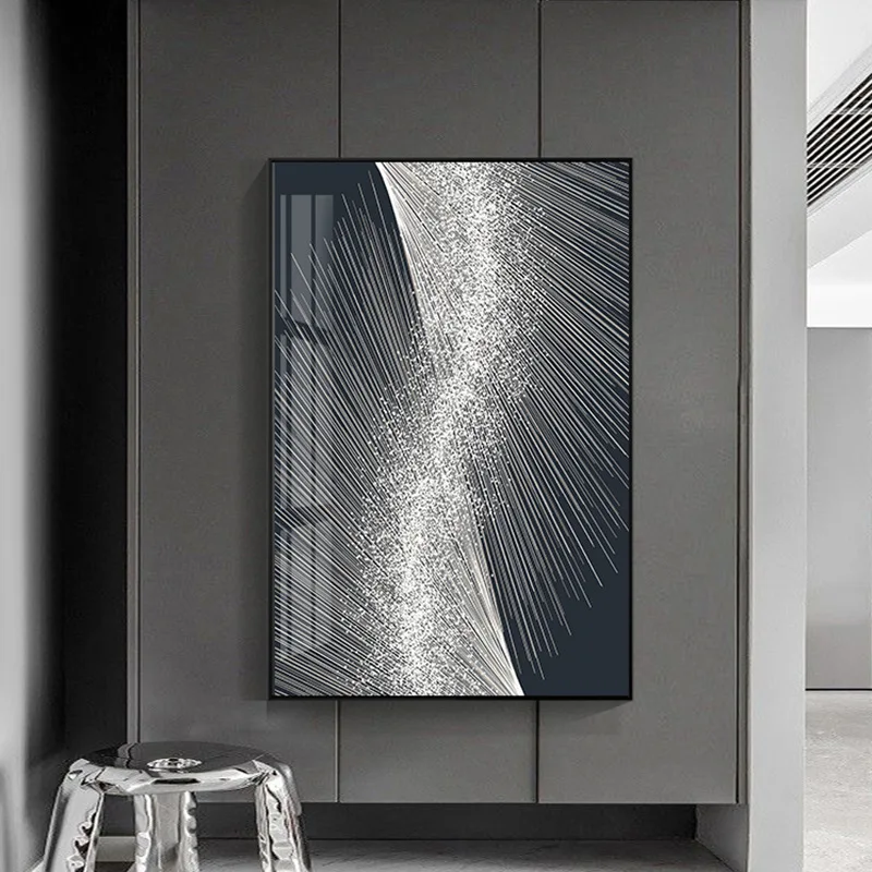 

Черная комбинированная Геометрическая абстрактная картина на холсте в скандинавском стиле Художественная печать плакат настенное украше...