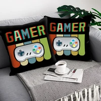game color cushion cover keyboard handle throw pillow case game super soft short plush cushion cover home decoration pillowcases