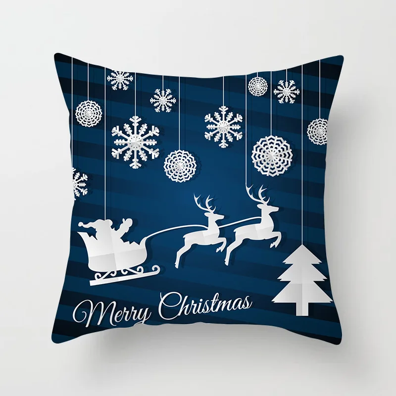 

New Geometric Beer Printed Pillow Case Cover Xmas Square 45cm*45cm Polyester Pillowcase Home Decorative christmas