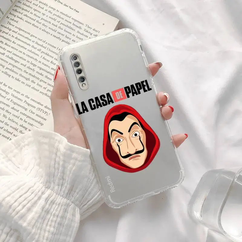 

La casa de papel Money Heist Phone Case Transparent For Xiaomi Redmi K30 10T 10X 9 9A 8 8A 7 7A 6 K40 T S PRO 5G