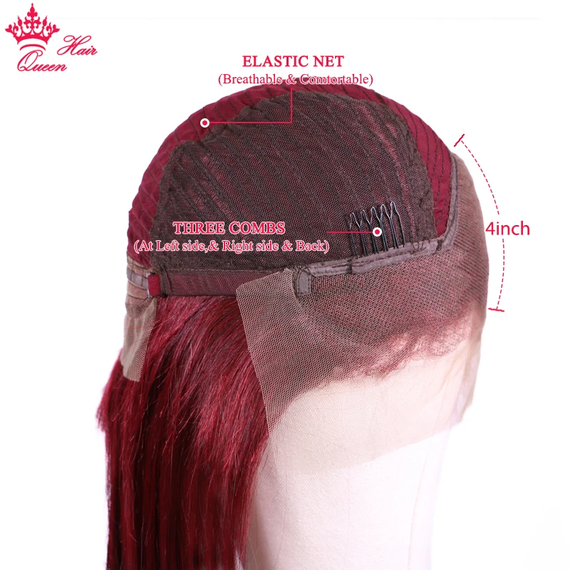 Королевские волосы Официальный магазин # 99J кружевные передние парики