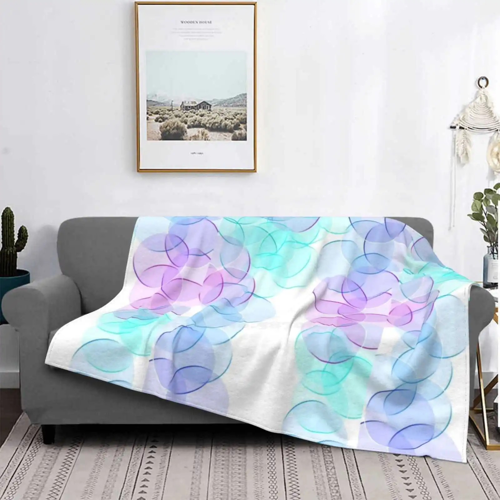 

Untitled Creative Design Comfortable Flannel Blanket Abstract Bubbles