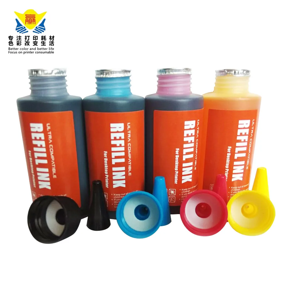100 мл * 4 универсальные чернила для окрашивания совместимые с Brothers for CANONs Epsons HPs lexmark
