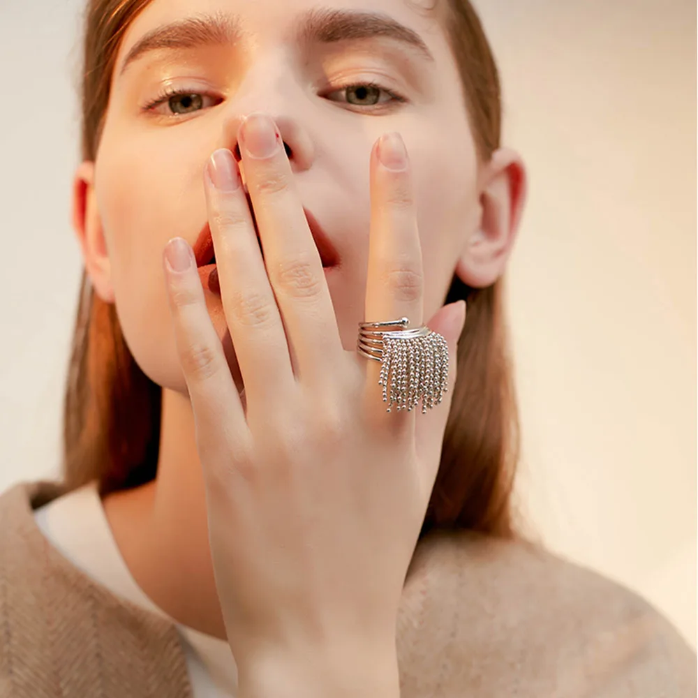 2019 модное многослойное кольцо с кисточкой для женщин|Кольца| |