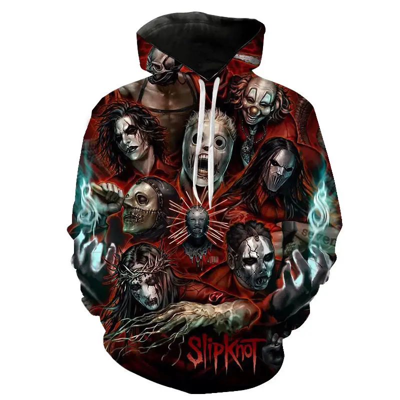 

3d Printing Hoodie Heavy Metal Rock Band Sweatshirt Men's Women Fashion Streetwear Hoodie Hip Hop Pullover Top Coat Unisex