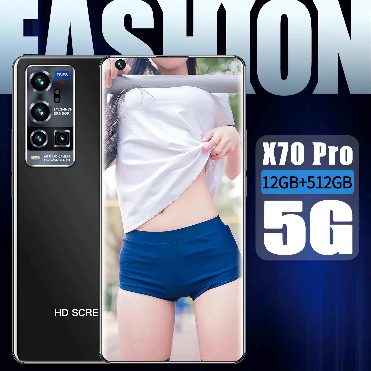 

Smartphone X70 Pro 16GB Ram 512Gb Rom 5G Dual SIM Unlocked Smartphone Android 10.0 MTK6799 Deca Core Mobile Phones GPS
