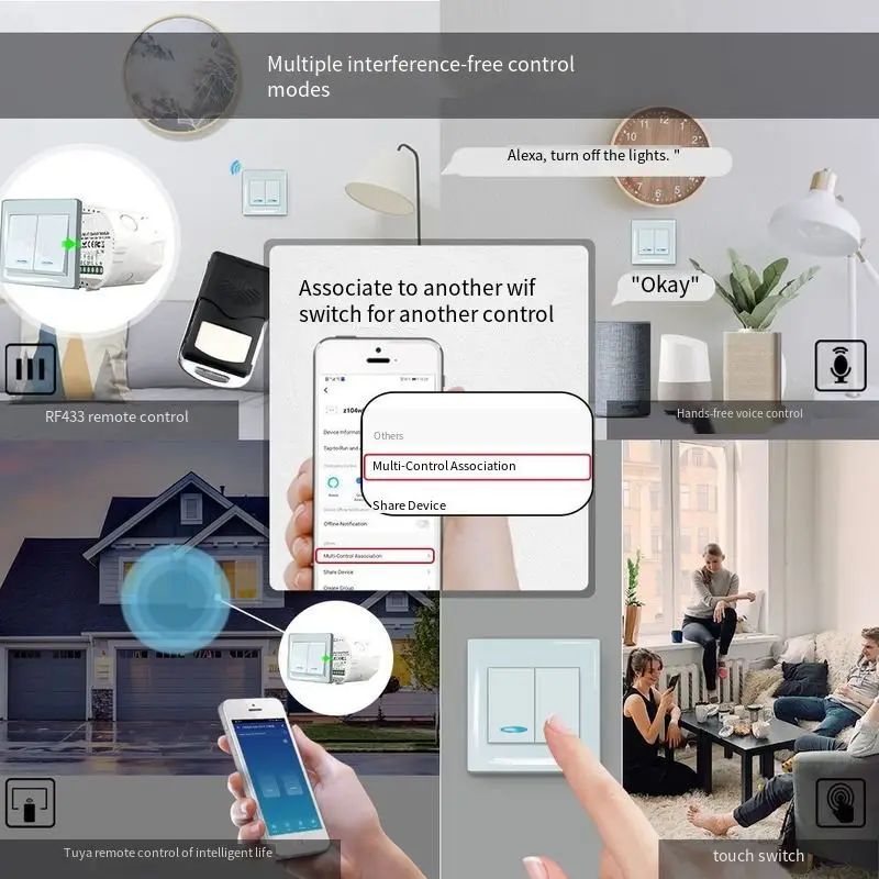 Умный светильник ель света Tuya ZigBee 2022 релейный модуль 3 0 Gang Smart Life/Tuya App Control