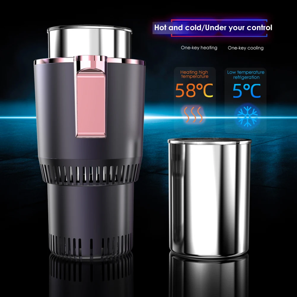 

DC 12V 2 in 1 Digital Display Touch Button CarBeverage Drink Can Cooler Baby Bottle Warmer for Auto Home Office Car water cup