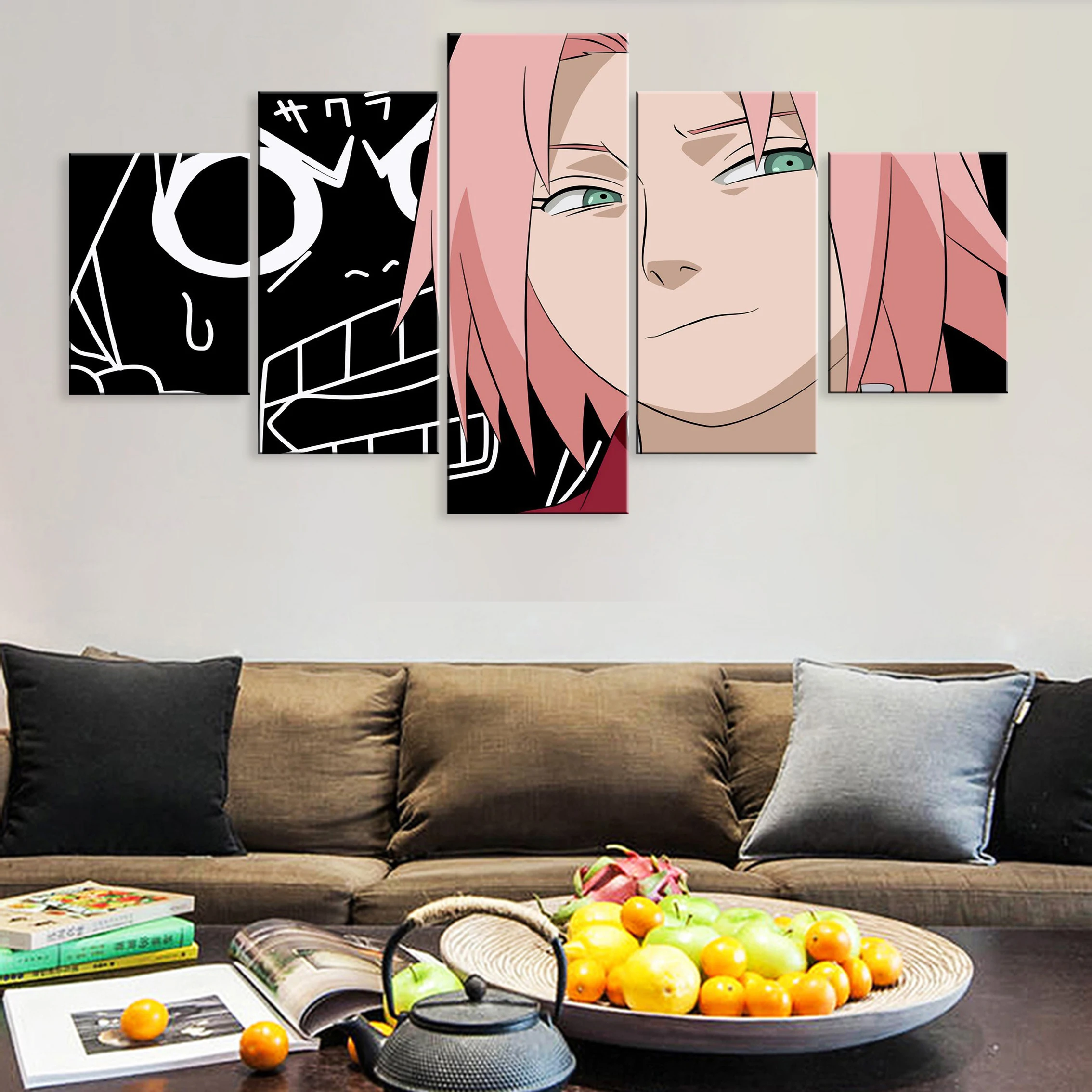 

Hd Printed Pictures 5 Pieces Modular Poster Painting Canvas For Living Room Home Decor Framework Anime NARUTO