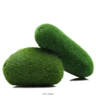 Искусственный Зеленый мох для аквариума, декоративное украшение для аквариума, подводное украшение