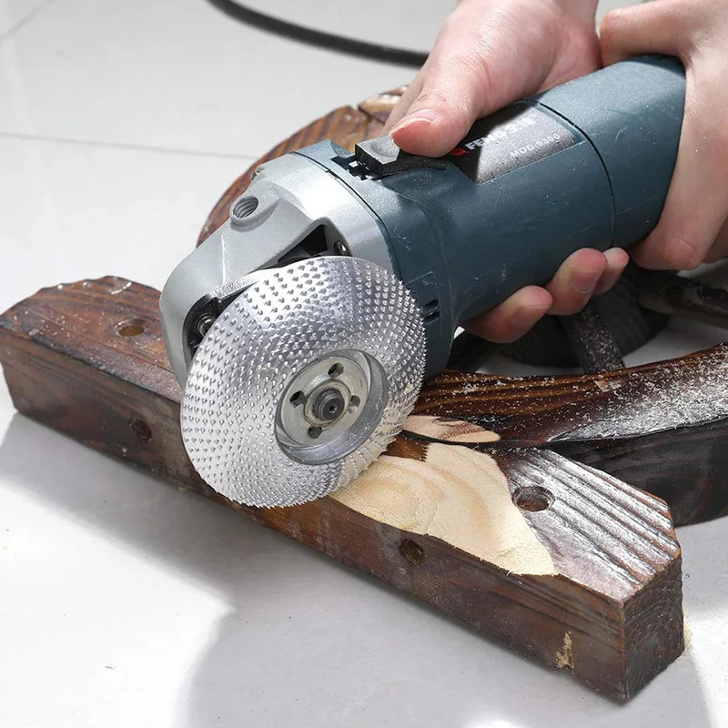 Wood Grinding Angle Wooden Wheel Sanding Carving Rotary Tool Abrasive Disc For Angle Grinder Tungsten Carbide Coating 16mm