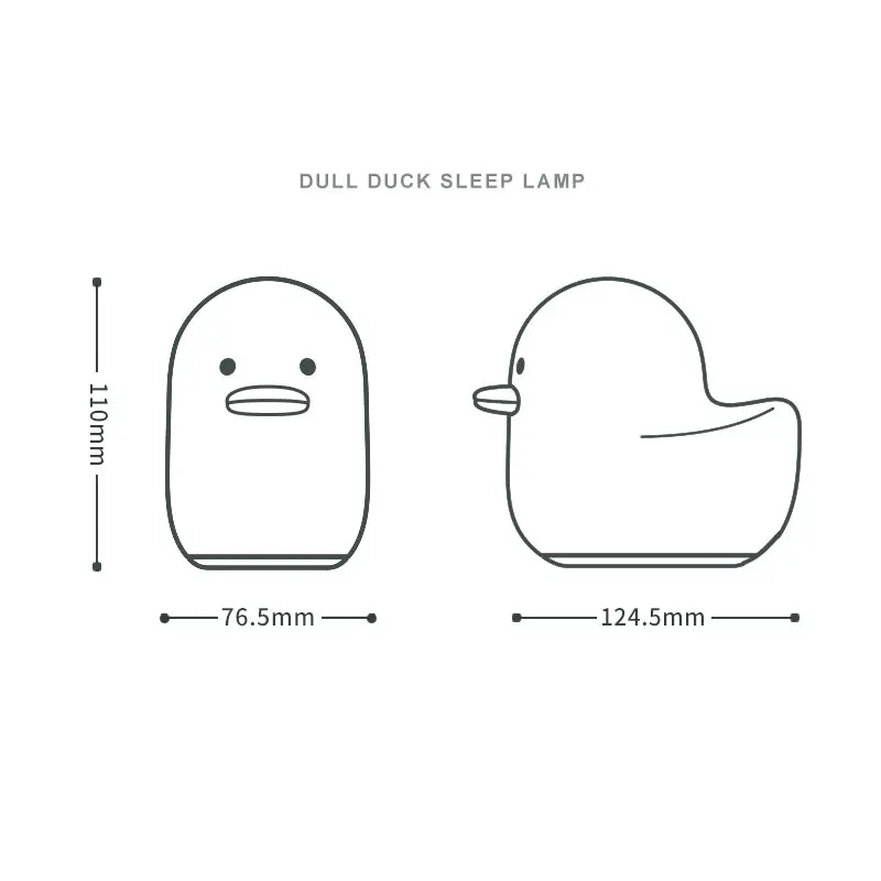 Силиконовые тусклый утка ночной Светильник s Touch Сенсор USB аккумуляторная Ночная