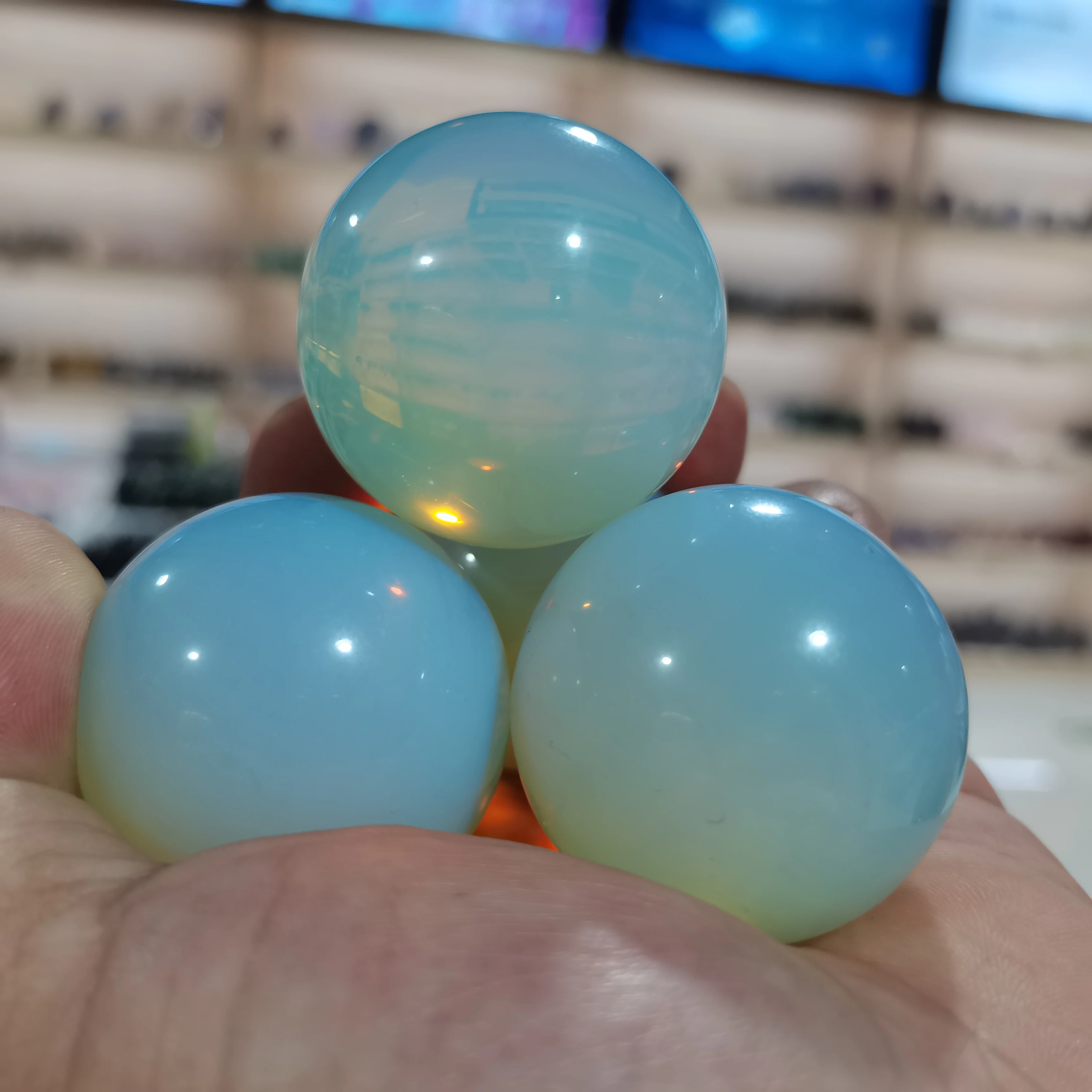 

100% Natural crystal Opal balls for home decoration 1pcs